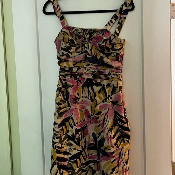 NWT 💯 Silk floral two-way  knotted vacation resort Banana Republic Dress - Picture 5 of 8